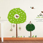 Green Tree & Birds Wall Sticker For Kids Room Bedroom Living Room Wall Decor Decals Picture Mural Art Home Decoration Wallpaper - AliExpress 15 - Image 4