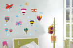 Hot air balloon, Airplanes Removable Wall Sticker size 45x60 ay622 - Image 8