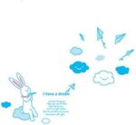 I have a dream Hand-Drawn style rabbit High quality DIY Decorate Wall Decal Sticker Decor for Kids Home Nursery Room for Children's Bedroom size 50x70 ay7038 - Image 3