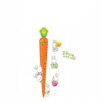 Height Measurement Carrot Rabbits Wall Sticker ay7079 - Image 3