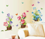 Various Colorful Flowers Tulip Peony Peel and Stick Removable Vinyl Wall Decals for Window Bedrooms Living Rooms Kids Rooms Nursery size 50x70 xls7105 - Image 3