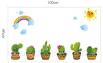 XH6216 CACTUS N RAINBOW RAINBOW CACTUS WALL STICKER 45X60 WALSTICKER - Image 7