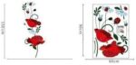 LD2035 Poppies Wall Sticker Decals Home Decoration Stylish Modern Flowers Living Room Bedroom Decoration Kitchen - Image 7