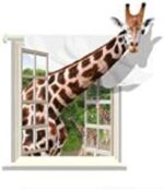 giraffe animals Background Wall Sticker for Living Room - Image 3