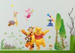 Winnie the Pooh Bear Tiger Rabbit Wall Decal for Preschool Nursery Decoration Animal Wall Stickers Cartoon Wall Art - Image 3
