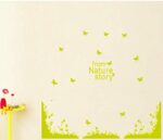Jm8219 Green Grass Butterfly Art Mural Vinyl Waterproof Wall Stickers Kids Room Decor Nursery Decal Sticker Wallpaper - Image 4