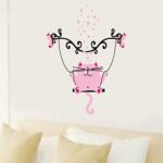 Jm8245 Cute pink cat wall sticker Premium Waterproof Vinyl Decal Stickers for Laptop Car Window Bumper Mug Tuber Cup Door Wall Decoration , - Image 3