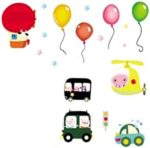 Balloon Airplane Wall Stickers  Ncs0020 - Image 5
