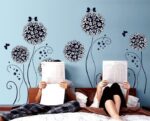 Flower Ball Wall Sticker Decal 62x100cm Black Ay7014 - Image 3