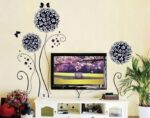 Flower Ball Wall Sticker Decal 62x100cm Black Ay7014 - Image 5