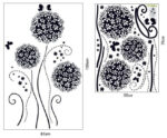 Flower Ball Wall Sticker Decal 62x100cm Black Ay7014 - Image 4