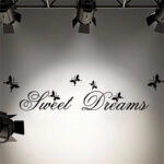Sweet Dreams Quotes Butterfly Wall Sticker For Bedroom Home Decoration Kids Decals Diy Letters Mural Art Printing Pvc Poster Dz003 Size: 25x70cm - Image 3