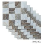 DIY Kitchen Bathroom Bathroom Simulation Wall Tile Waterproof Wallpaper, Peel and Stick Tile Backsplash Wall Tiles 8"x8" (6 Sheets) JM706 - Image 5