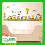 Sk9011 Cartoon Animal Train Wall Sticker - Image 7