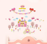 Cartoon White Princess Girl Castle Wall Sticker Abc1012 - Image 3