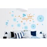 RemRemovable Wall Sticker-Beautiful Angels With Blue Flowersovable - Image 2