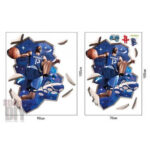 3D Basketball Player Wall Sticker  size 60x90 ay8004 - Image 3