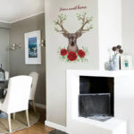 Sk9064 Roses Deer Wall Sticker - Image 2