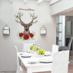 Sk9064 Roses Deer Wall Sticker - Image 5