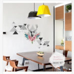 3D Simple Style Deer Head Wall Sticker Living Room Bedroom TV Background Wall Decoration Wall Art - Image 3