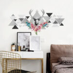 3D Simple Style Deer Head Wall Sticker Living Room Bedroom TV Background Wall Decoration Wall Art - Image 4