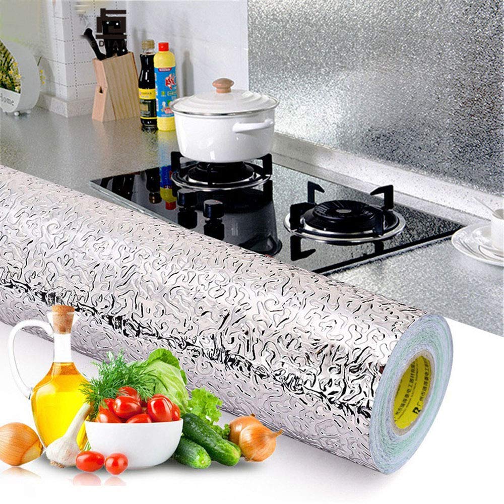 3af2685efae4b3c2cdb852765a7057c5_c89a6250-d5e3-436e-b841-032123cb14ba Kitchen Oil-proof Waterproof Stickers Aluminum Foil Kitchen Stove Cabinet Self Adhesive Wall Sticker DIY Wallpaper 24 inch by 78 inch 60cm by 200cm - Image 1
