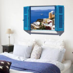 Mediterranean blue window wall decal SK9059A - Image 2