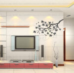 Fashion pvc wall stickers bedroom living room TV Dining Maple flowers backdrop - Sticker JM7005 - Image 2