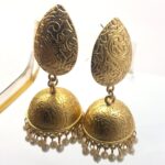 Golden jhumki manjos earring - Image 4