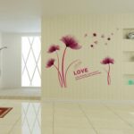Purple Romantic Blooming Flowers Decorative Wall Stickers - Image 2