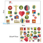 Wall Sticker "I love travel" size (50cm wide x 70cm high) mj7003 - Image 4