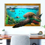 Creative 3D Animal Sea Turtle Wall Stickers Home Decor Living Room Room Sticker Decal Kids Wallpaper xh9265 - Image 2