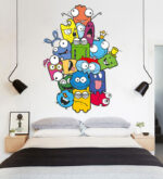 Colorful Cartoon Wall Sticker Color Pencil Monster Wall Decals For Kids Bedroom size 50x70 xh7236 - Image 2