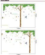 AY305 big green tree removable diy wall sticker tow-saided - Image 8