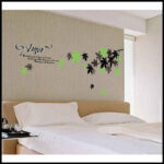 Summer Maple Wall Sticker, Wallpaper Sticker, Rental Friendly, Removable, DIY, Redecoration, Interior, Maple, Love, Amor, Leaf size 50x70 ay718 - Image 2