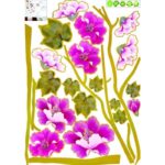 Hibiscus Wall Sticker, Wallpaper, Rental Friendly, Removable, DIY, Redecor, Interior, Flower, Tree, Hibiscus, Pink size 50x70 ay723 - Image 5