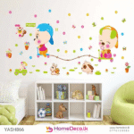 Cute Puppies Kids Wall Sticker | Buy This Cheerful Room Decor size 50x70 xls7100 - Image 2
