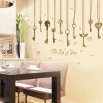 The Keys Of Love Wall Sticker SK-9115 Hanging Wall Paper PVC Removeable Wall Decor Wall Stickers - Image 5