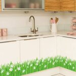 Diy lily flower grass Skirting Line diy home decal Baseboard wall sticker Sk7044 - Image 3