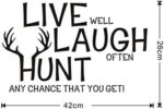 Live Laugh Hunt Plane Wall Sticker for Hom Decoration - Image 3
