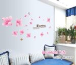 Peninsula Liangpin DIY Seamless Wall Sticker-Pink Flower Blooming AY7172 - Image 2