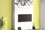 NC038 SYGA PVC Vinyl Wall Stickers for Living Room Self Adhesive Stickers, Black Decorative Floral - Image 2