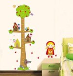 Abc 1038 Kid's Little Red Riding Hood and Tree Height Chart Wall Stickers - Image 2