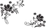 Removable Black Flowers and Flower Vines Decorations Jm7021 - Image 2