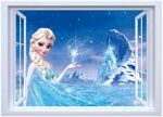 NC5070 3 Frozen Elsa 3D Window View Decal Wall Sticker - Image 5