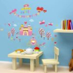 Cartoon White Princess Girl Castle Wall Sticker Abc1012 - Image 4