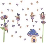 Lovely Cartoon Mushroom Star Girl Wall Stickers Removable Wall Decals Home Decor Pvc Art Mural Bedroom Kitchen Room Nursery Decoration - Image 4