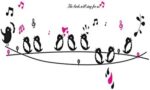 Good Life The Bird Will Sing for Us Birds Sing on A Line Music Wall Decor Decal Sticker Black wall sticker size 50x70 ay7019 - Image 3