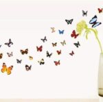 NC5070 7  butterfly color transparent furnishing decorative wall stickers - Image 5
