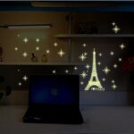 Night Lighting Eiffel Tower Vinyl Wall Decal PVC Home Sticker House Paper Painting Decoration Wallpaper Living Room Bedroom Kitchen Art Picture DIY Murals Kids Nursery Baby Decor - Image 3